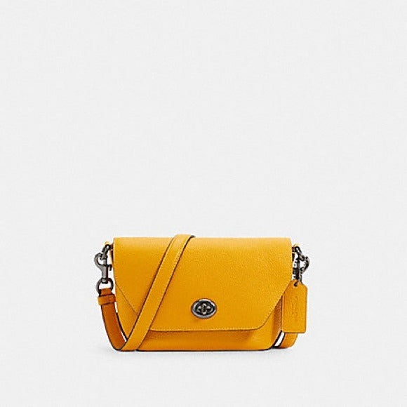 Coach Yellow Leather Legacy Penny Shoulder Bag Coach