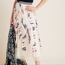 Load image into Gallery viewer, Anthropologie Geisha Mae Pleated Tulle Midi Skirt
