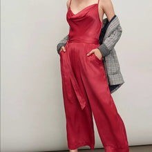 Load image into Gallery viewer, Anthropologie Alizia Cowl Neck Jumpsuit NWT
