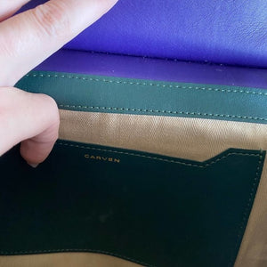 Carven Accessory Leather Purple Charm Shoulder Bag