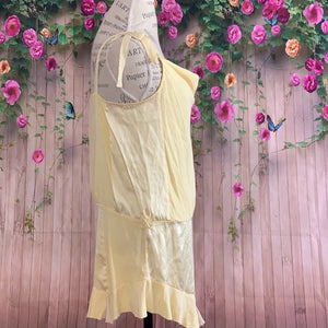 Diane Von Furstenberg Yellow Silk Tunic Mini Dress Silk Tunic