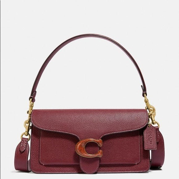 Leather tote Coach Burgundy in Leather - 25560561