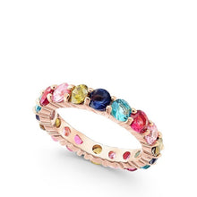 Load image into Gallery viewer, Charter Club18K Rose Gold Plate Multicolor Crystal Ring
