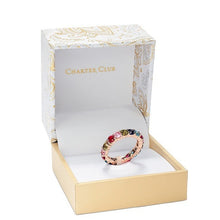 Load image into Gallery viewer, Charter Club18K Rose Gold Plate Multicolor Crystal Ring
