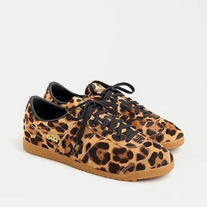 J.CREW GOLA® Bullet Ladies Sneakers Leopard Calf Hair Size 7