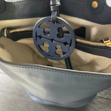 Load image into Gallery viewer, TORY BURCH Navy Miller Bucket Shoulder Bag
